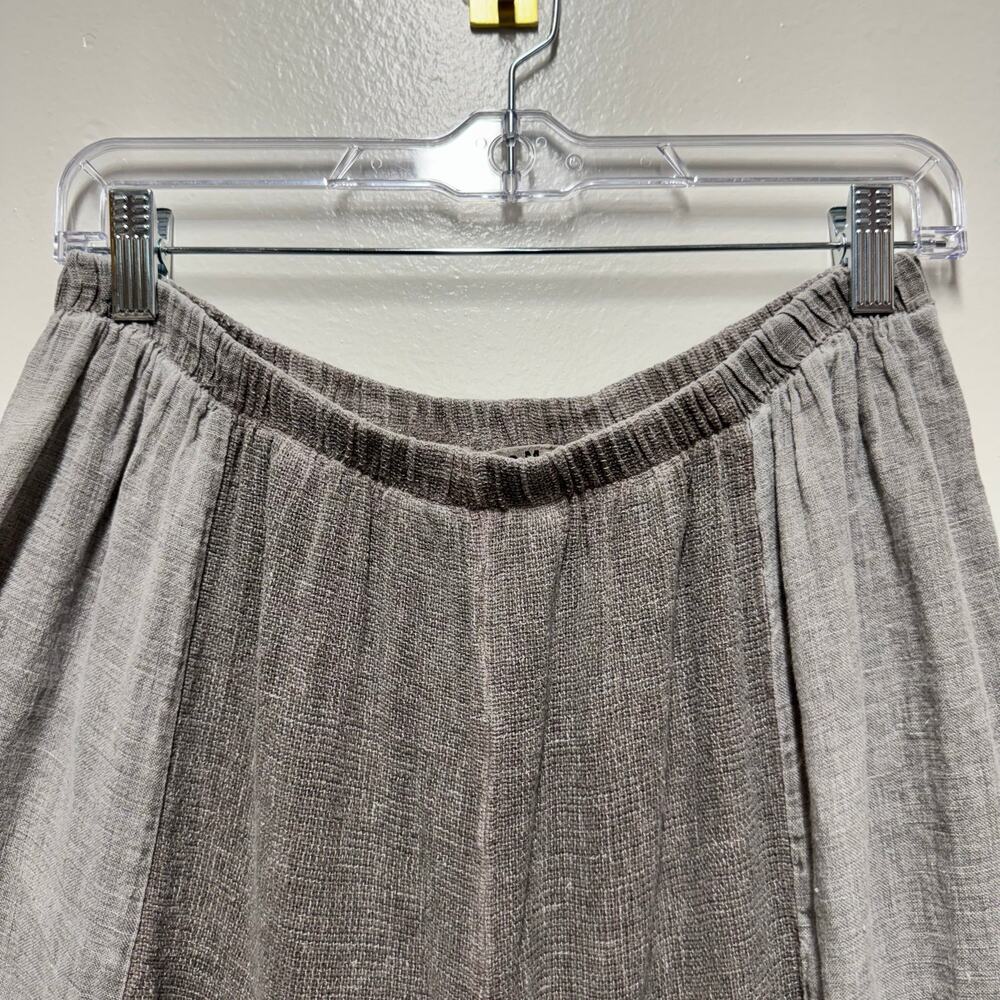 Meo Meli Italy Linen Cotton Lagenlook Balloon Pants Sz M/L Gray Elastic Waist - Picture 4 of 14